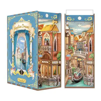Tonecheer DIY - Venetian Dreams (DIY Bücherecken-Diorama, 10 x 18 x 25 cm) Book Nook-Bücherecken-Diorama (Holzbausatz)